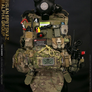 DAMTOYS 1/6 ヘルメット ガスマスク ゴーグル 暗視装置 ロシア連邦安全局アルファチームFSB ALPHA機関銃手 検 DAM VTS DID ホットトイズの画像6