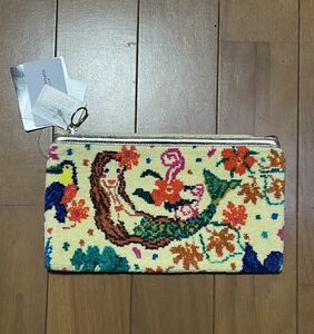 tsumori chisato ツモリチサト ポーチ シェニール織 新品 タグ付き フラワーマーメイド マルチポーチ