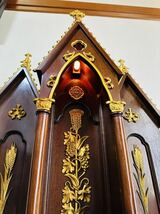 [A049] 教会収蔵品 キリスト教 祭壇 教会 ヴィンテージ 当時物 厨子 木製 置物 _画像2
