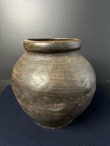 [A137] 古い壺 茶壺 壺 茶道具 茶席 骨董品 古美術 置物 時代物 希少品 丹波焼 信楽焼 備前焼花器 花瓶 丸壷