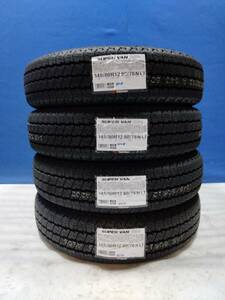 4/8-6 ヨコハマ SUPER VAN 356 145/80R12 80/78 N LT 2024年製 4本 【総額11,000円～】