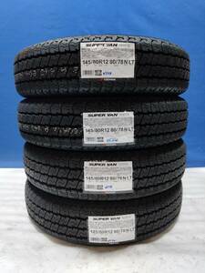 4/8-9 ヨコハマ SUPER VAN 356 145/80R12 80/78 N LT 2024年製 4本 【総額12,000円～】