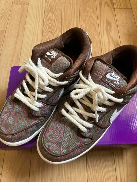 おまけつき　Nike SB Dunk Low PRM "Brown Paisley" ブラウンペイズリー