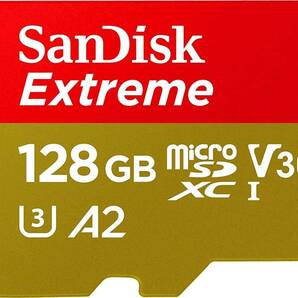新品 未使用品 !! SanDisk Extreme microSDXC 128GB アダプター付属 サンディスク エクストリーム の画像1