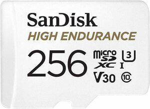  новый товар не использовался товар!! SanDisk HiGH Endurance microSDXC 256GB адаптор приложен SanDisk высокий Endurance 