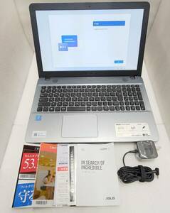 ASUS ノートパソコン X541SA-XO646T Celeron N3000 Win11 Home 15.6型 WPS Office シルバーグラディエント HDD 1TB 4GB 【動作OK・美品】