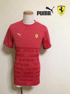 【新品】 PUMA Ferrari プーマ フェラーリ ドライ クルーネック Tシャツ レッド トップス USサイズM 半袖 赤 57783301