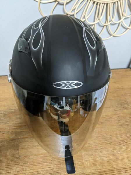 バイク　ヘルメット　X AIR　ジェット　ファイヤーパターン　絶版　 SHOEI　 Arai　