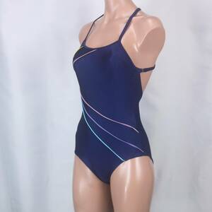 U8906* retro navy swimsuit One-piece lady's 7S swim swim swimming Pooh ruby chi sea 