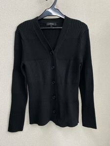 ! free shipping Untitled UNTITLED V neck cardigan rib knitted small size 0/SS black as good as new lavatory possible 