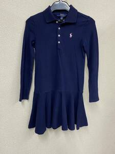 ♪ 送料無料　ポロラルフローレン　Polo Ralph Lauren ポロシャツ ワンピース　サイズ7(130cm ) 美品