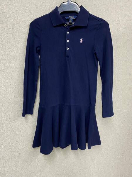 ♪ 送料無料　ポロラルフローレン　Polo Ralph Lauren ポロシャツ ワンピース　サイズ7(130cm ) 美品