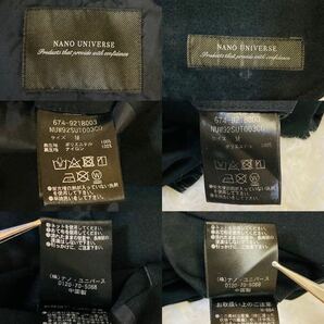 ナノユニバース セットアップ スーツ テーラードジャケット ブレザー 2B 総裏地 洗える オンオフ メンズ M ブラック 黒 NANO UNIVERSEの画像10