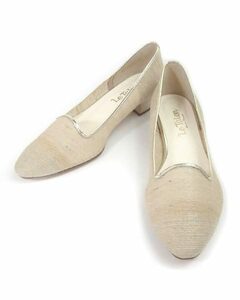 ruta long Le Talon beige linen pumps 24 unused 