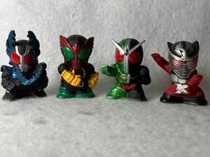 仮面ライダーキッズ　4体セット　仮面ライダーw 仮面ライダー龍騎　仮面ライダーオーズ　仮面ライダーガタック