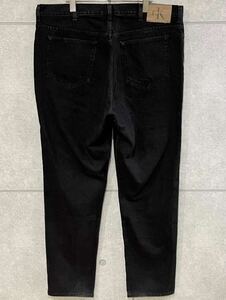 特大サイズ！ 90's USA製 CK Calvin Klein Jeans カルバンクラインジーンズ ブラック デニムパンツ ジーンズ 40/34サイズ 送料込 新規×