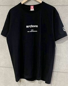 希少！ 数量限定モデル！ archivio アルチビオ 半袖Tシャツ 10th 10周年記念 ブラック 黒 フリーサイズ メンズ 送料込 普段使いにも 新規×