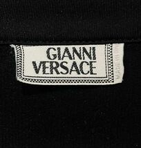 シンプルなデザイン！ 90's イタリア製 GIANNI VERSACE ジャンニ ヴェルサーチ ハーフジップ 長袖 ポロシャツ トップス ブラック 48 新規×_画像7