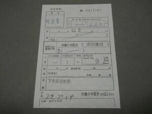937.京成 平成 印旛日本医大 特殊補充券