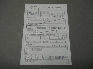 194.京成 成田湯川 平成化 特殊補充券