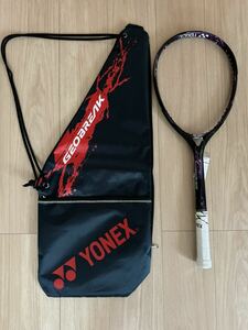 【新品未使用★送料無料】 ヨネックス YONEXジオブレイク80G YONEX　GEO80G UL1 バイオレット 軟式 ソフトテニス ラケット ケース付