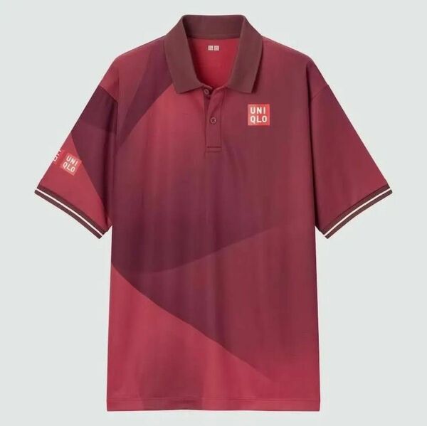 【美品】ユニクロテニス　ドライEXポロシャツ（半袖）23US 錦織圭　Lサイズ　全米オープン　中古品