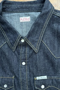 THE FLAT HEAD フラットヘッド デニム 濃紺　ネイビー　シャツ　46 made in Japan F-DS002 10oz ウエスタンシャツ 長袖 ビックサイズ