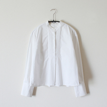 JIL SANDER／ジルサンダー／22SS／バンドカラータキシードブラウス_画像3