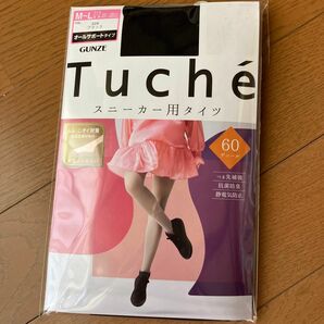 スニーカー用タイプのタイツ GUNZE 黒 Tuche60デニール ブラック