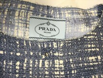 プラダ　セットアップ ツイードスーツ ブルー ハンガー付き PRADA_画像2