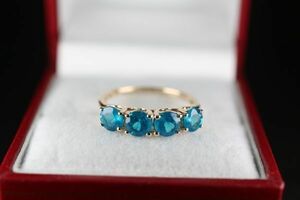 絶品 英国 イギリス ゴールド リング 指輪 9ct 天然 アパタイト ビンテージ 純金 純金率 375 宝石 ジュエリー 鑑定書 J94