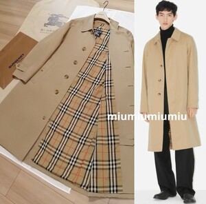 本物上質●　ヴィンテージバーバリー　バーバリー BURBERRY ステンカラーコート ノバチェック トレンチコート ベージュ Burberrys　L XL