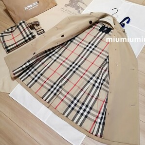 本物上質● バーバリーロンドン BURBERRY LONDON トレンチコート バーバリー ノバチェック ベージュ 36サイズ 素敵め S Mの画像3