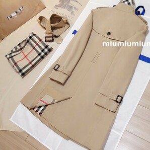 本物上質● バーバリーロンドン BURBERRY LONDON トレンチコート バーバリー ノバチェック ベージュ 36サイズ 素敵め S Mの画像4