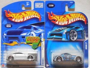 HOT WHEELS / ニッサン Z (2002 FIRST EDITIONS/銀)+(2003 #220/艶消グレー) 開封用２台セット