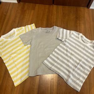 無印良品　キッズTシャツ　3枚セット　サイズ120cm ボーダー　無地