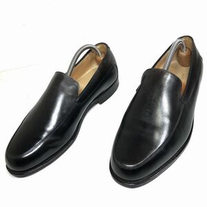 【ジョンロブ】本物 JOHN LOBB 靴 26cm 黒 ローファー スリッポン ビジネスシューズ 本革 レザー 男性用 メンズ イングランド製 7 1/2 EE