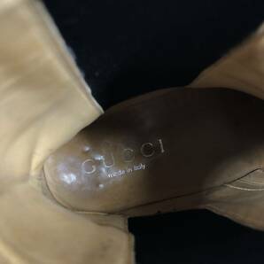 【グッチ】本物 GUCCI 靴 26.5cm 黒 サイドゴアブーツ ショートブーツ ビジネスシューズ 本革 レザー 男性用 メンズ イタリア製 41 1/2 Eの画像9