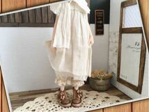 ＊革＊ステッチ&お花＊ブーティ＊濃淡ブラウン＊ブーツ靴＊ヴィンテージ風＊栃木レザー＊Outfit＊Doll Shoes＊ブライス/ピュアニーモS＊_画像7