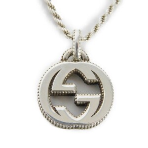  Gucci Inter locking G двойной G подвеска с цепью действующий винт цепь GG Ag925 серебряный колье 479219 J8400 8106