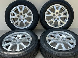 ★バリ溝タイヤ付き！★ ホンダ オデッセイ 純正 16in 6.5J +55 PCD114.3 ヨコハマ 215/60R16 ステップワゴン アコード インスパイア