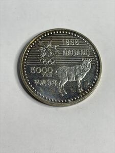 長野オリンピック アイスホッケー 5000円 硬貨 1998年 平成9年 記念貨幣 記念硬貨 銀貨 貨幣 コレクション 額面スタート