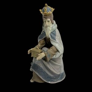 リヤドロ メルキオール王 三博士 LLADRO DAISA 1983 KING MELCHIOR 陶器人形 アンティーク 希少 カケ有