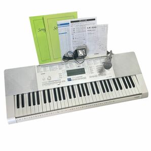 CASIO 光ナビゲーションキーボード HIKARI カシオ ホワイト 箱有 電子ピアノ LK-222 電子楽器 付属品有 標準鍵盤の画像1