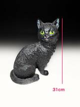 古め黒猫人形クロネコ キャット オブジェ ドール ミニチュア インテリアオブジェガーデニング 置物_画像1