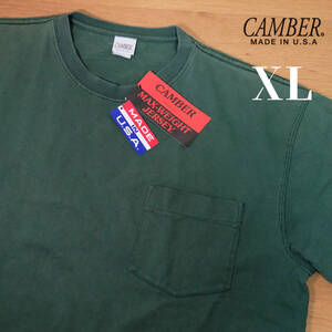 CAMBER キャンバー ポケットTシャツ USA製 XL グリーン 302 マックスウェイト 8オンス ポケT