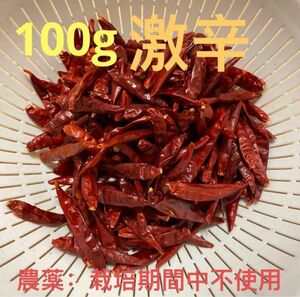 鷹の爪 赤唐辛子 100g EM農法 乾燥赤唐辛子 （激辛） 農薬栽培期間中不使用鷹の爪 トウガラシ