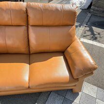 美品◆Sofit◆2人掛けソファ クラビエ キャメル 定価\184,800- 格安 札幌 グランツ_画像2