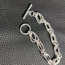 Bracelet Silver ブレスレット チェーン シルバー メンズ レディース シルバー バングル 鍍金_画像2