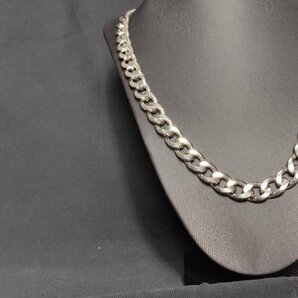 Silver Necklace プラチナ チェーン 50cm 11mm 銀 【鍍金】 ネックレス シルバーネックレス 喜平 メンズ レディース 兼用の画像2